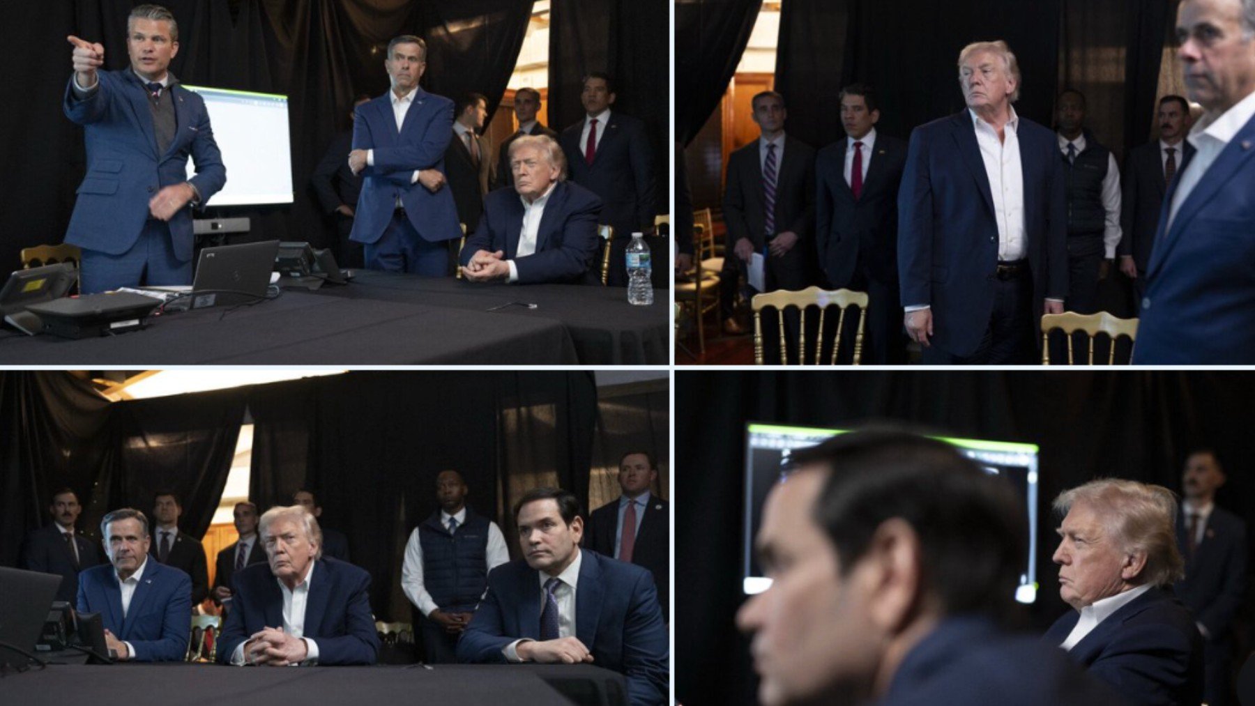 La Casa Blanca muestra las imágenes de cómo siguió Trump la captura de Maduro