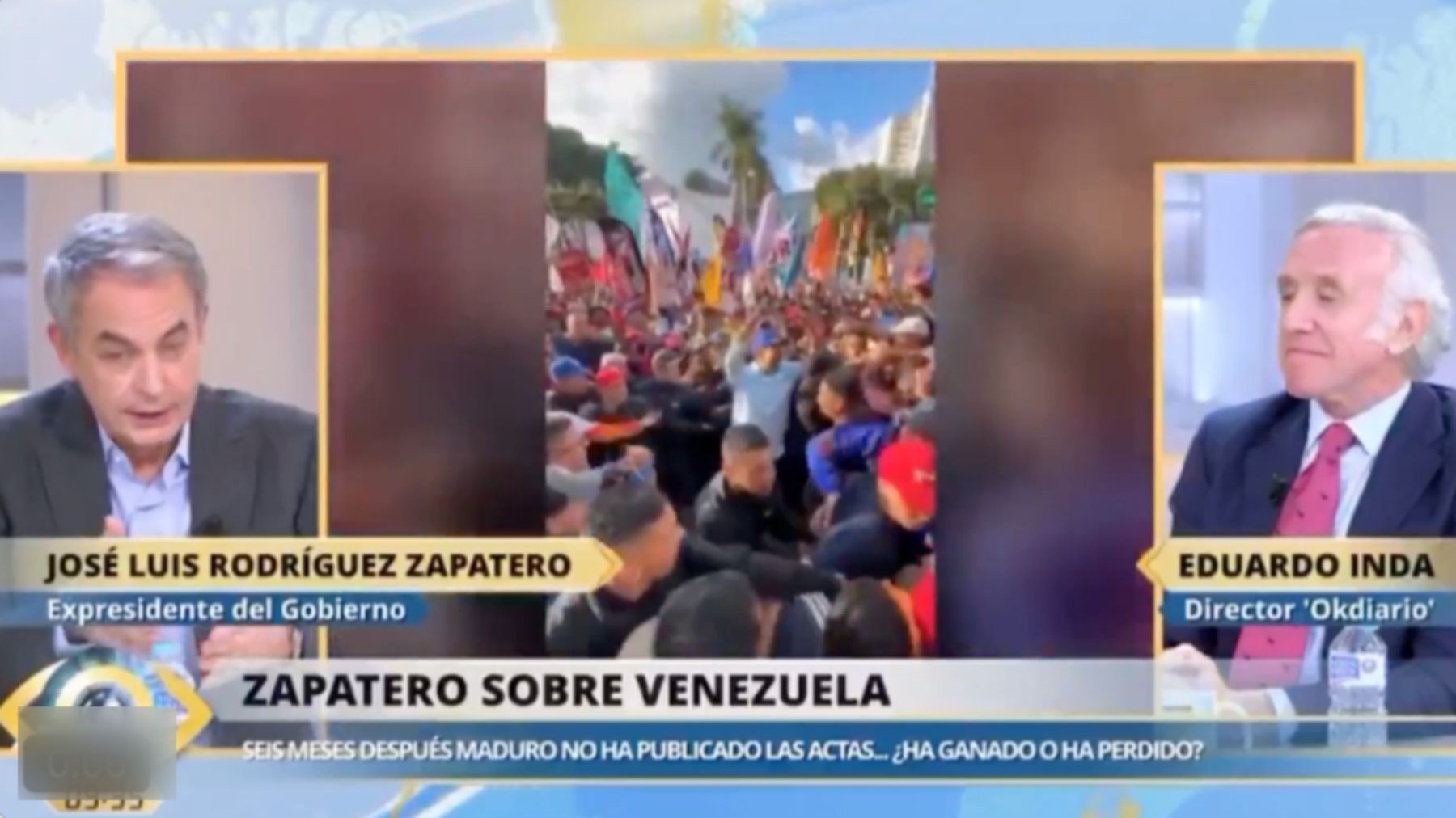 Así acorraló Inda a Zapatero por su complicidad con el chavismo: ¿Es un demócrata Maduro?