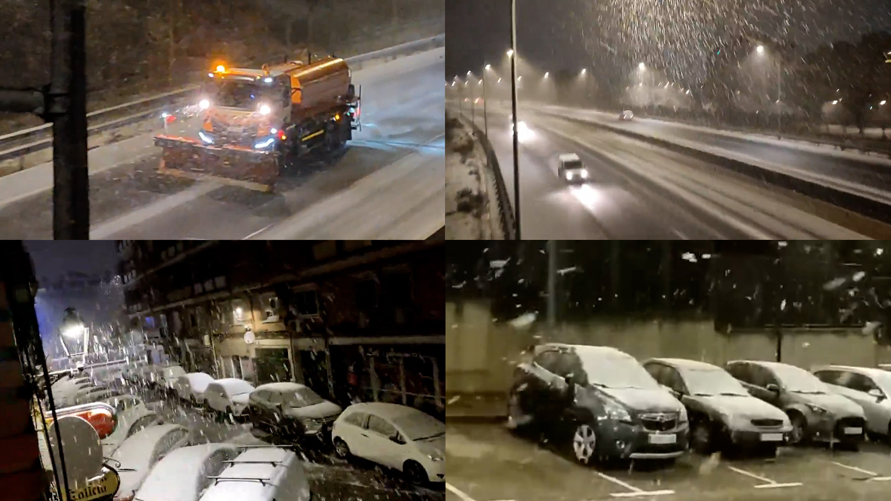 Madrid amanece bajo un manto de nieve: aviso amarillo por temperaturas bajo cero e incidencias en la A-4, A-3 y A-6