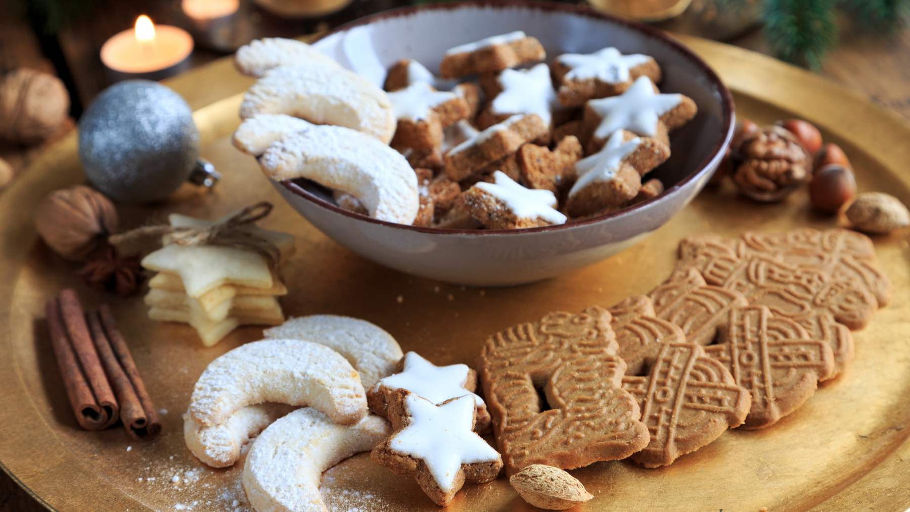 Postres navideños de Reyes.