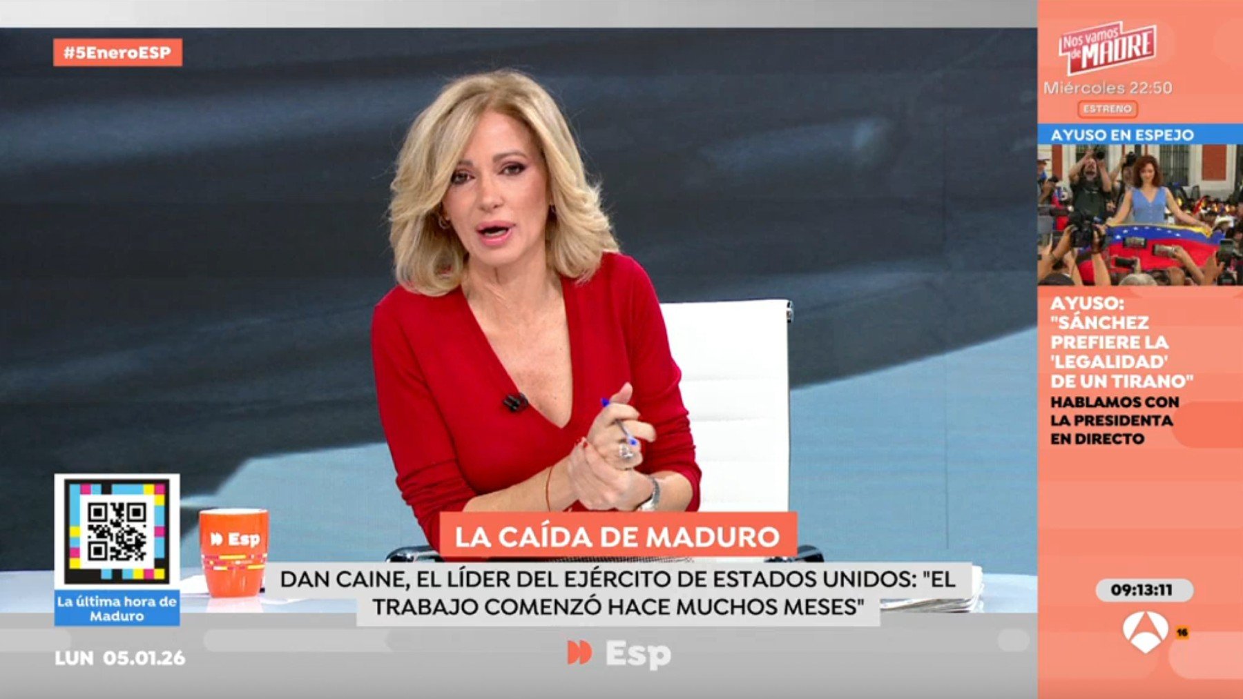 Susanna Griso destapa la fijación de Maduro con ella: Nos veía y se mofaba de mí