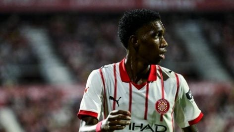 Asprilla, con el Girona.