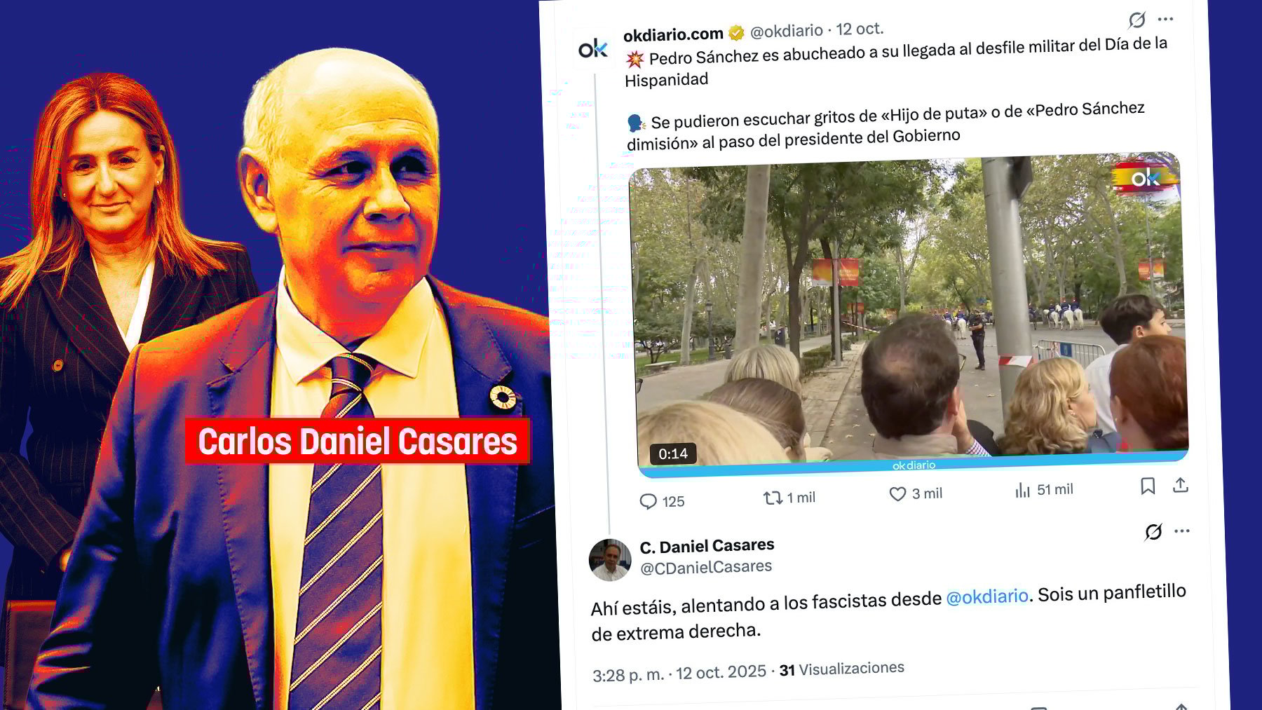 El jefe de gabinete de Milagros Tolón insultó a OKDIARIO: ¡Sois un panfletillo de la ultraderecha!