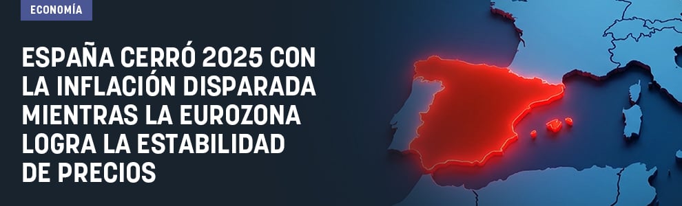 España cerró 2025 con la inflación disparada mientras la eurozona logra la estabilidad de precios