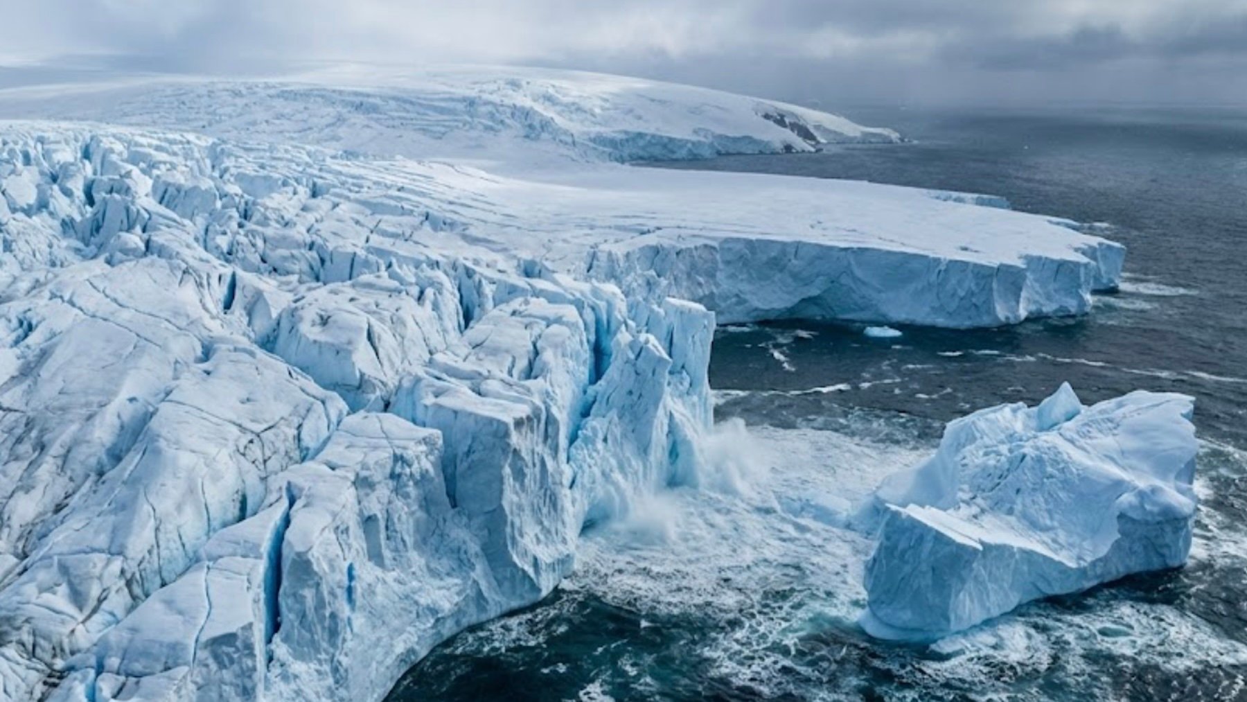 Recreación de un glaciar.