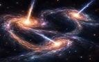 Pruebas de tres galaxias uniéndose, galaxias uniéndose, científicos capturan imágenes de galaxias uniéndose.