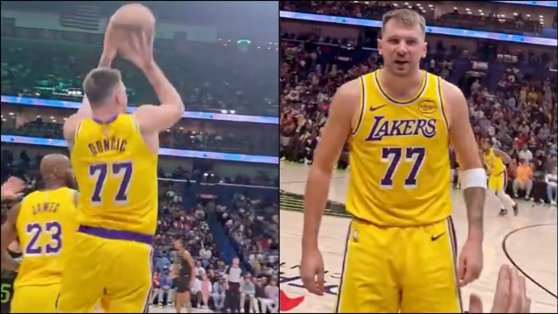 El tenso momento de Doncic con un aficionado después de llamarle