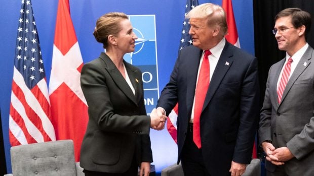 Donald Trump Mette Frederiksen Groenlandia