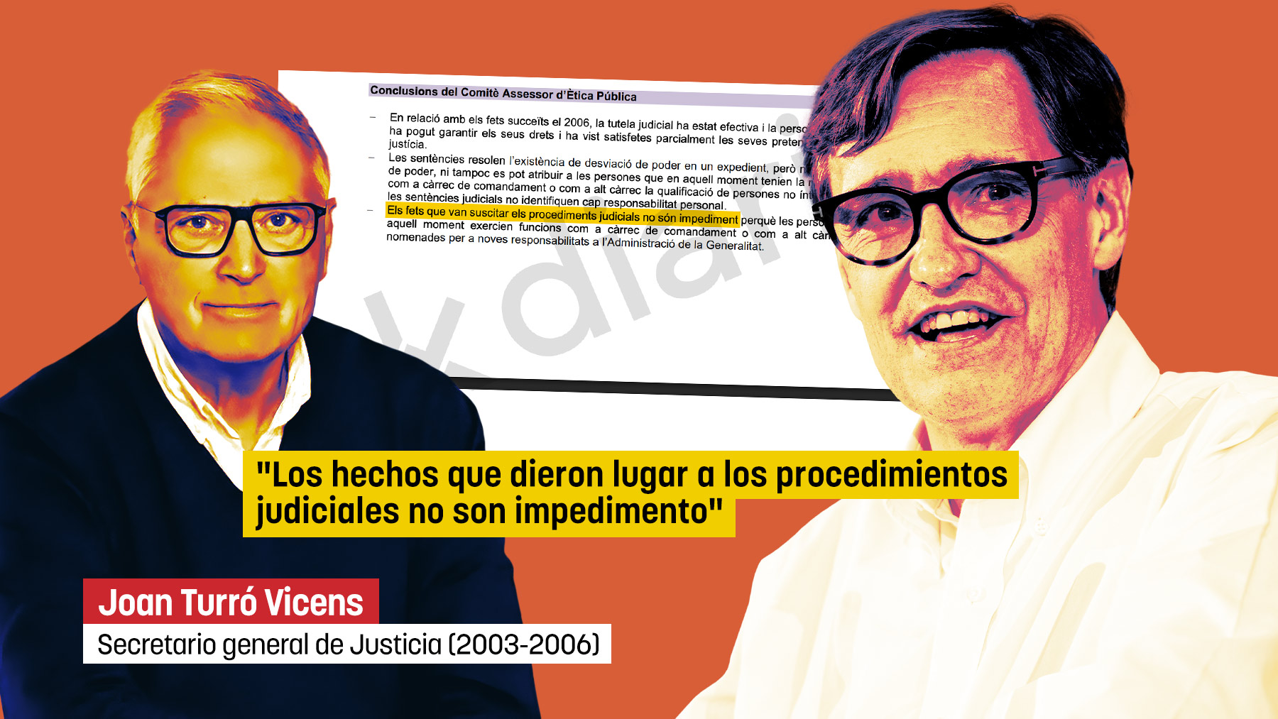 Illa se niega a destituir a un alto cargo de la Generalitat implicado en un caso de desviación de poder”