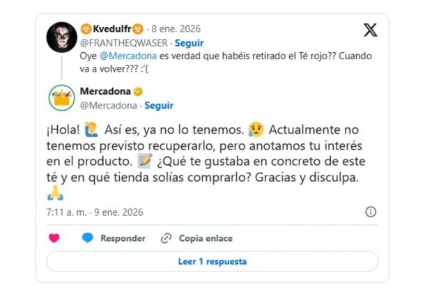Mercadona retirada producto