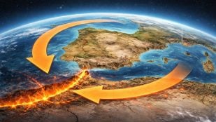 La península ibérica gira en sentido horario, científicos descubren que la península ibérica gira en sentido de las agujas del reloj, placas tectónicas y terremotos en la península ibérica, la península ibérica está girando según la ciencia.