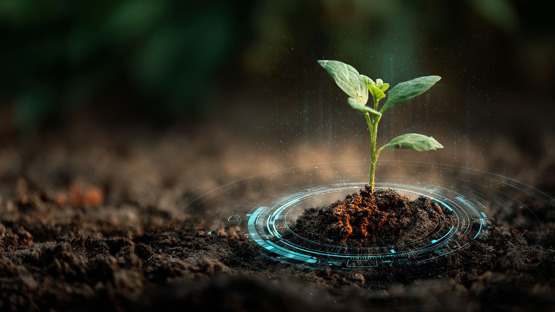 La agricultura sostenible se apoya en la innovación tecnológica. Generado por IA.