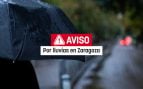 Aviso por lluvias en Zaragoza.