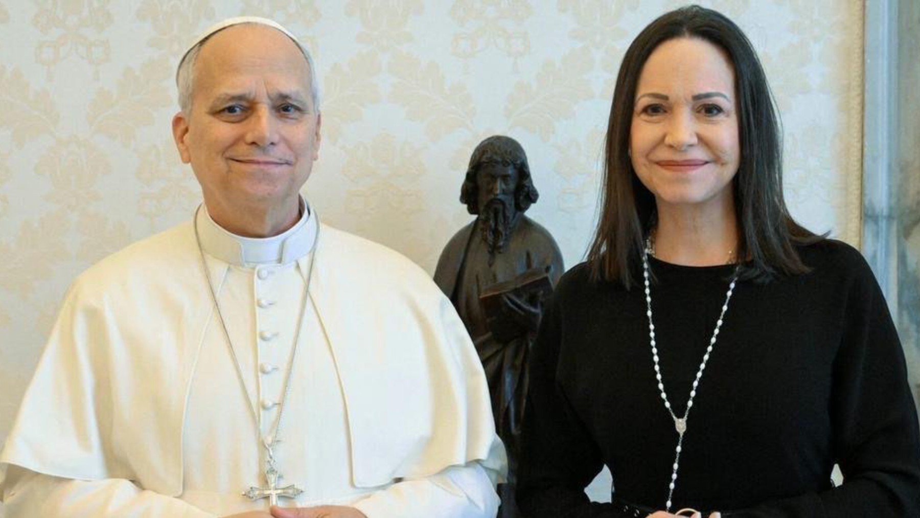 María Corina Machado busca el respaldo del Papa antes de su reunión clave con Trump