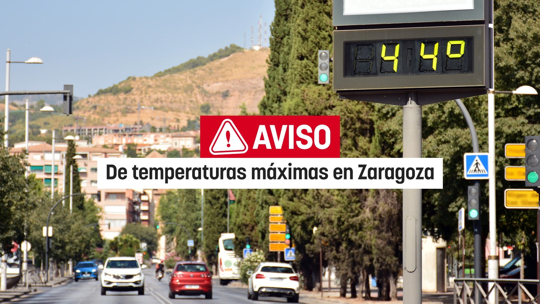 Aviso por temperaturas máximas en Zaragoza.