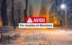 Aviso por nevadas en Barcelona.