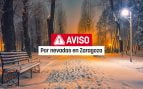 Aviso por nevadas en Zaragoza.