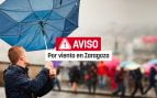 Aviso por viento en Zaragoza.