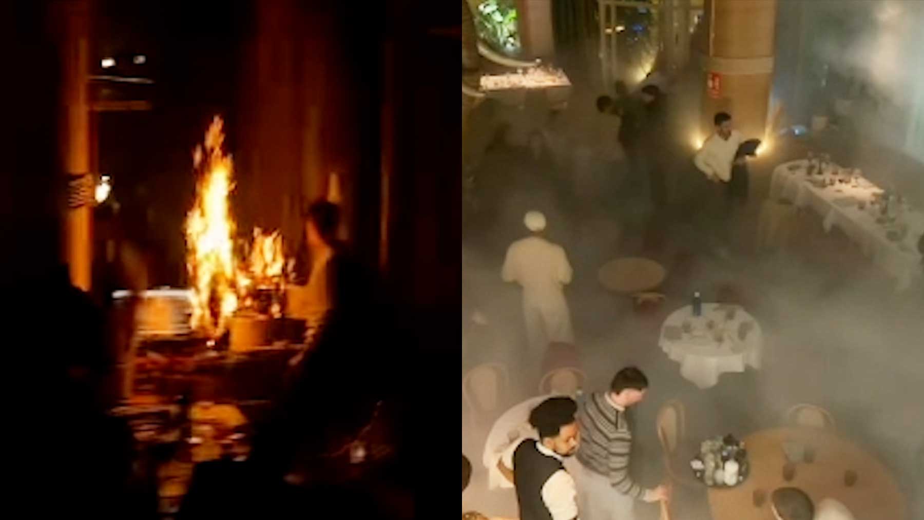 Un espectáculo con bengalas provoca un incendio en el restaurante Fanático de Madrid
