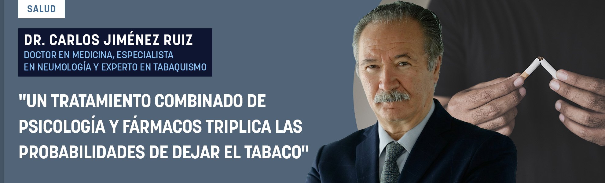 Dr. Jiménez: Un tratamiento combinado de psicología y fármacos triplica la probabilidad de dejar el tabaco