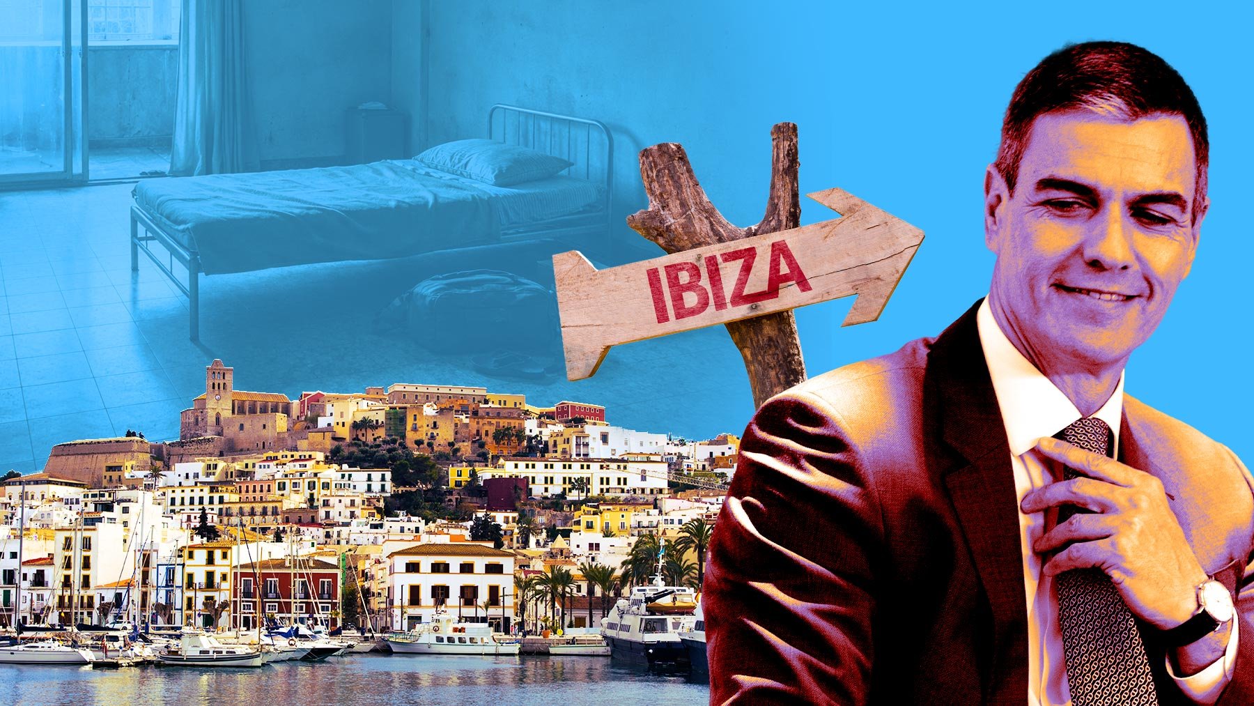 La vivienda en Ibiza es para tirarse de los pelos: 500 euros por una cama en el salón de un piso