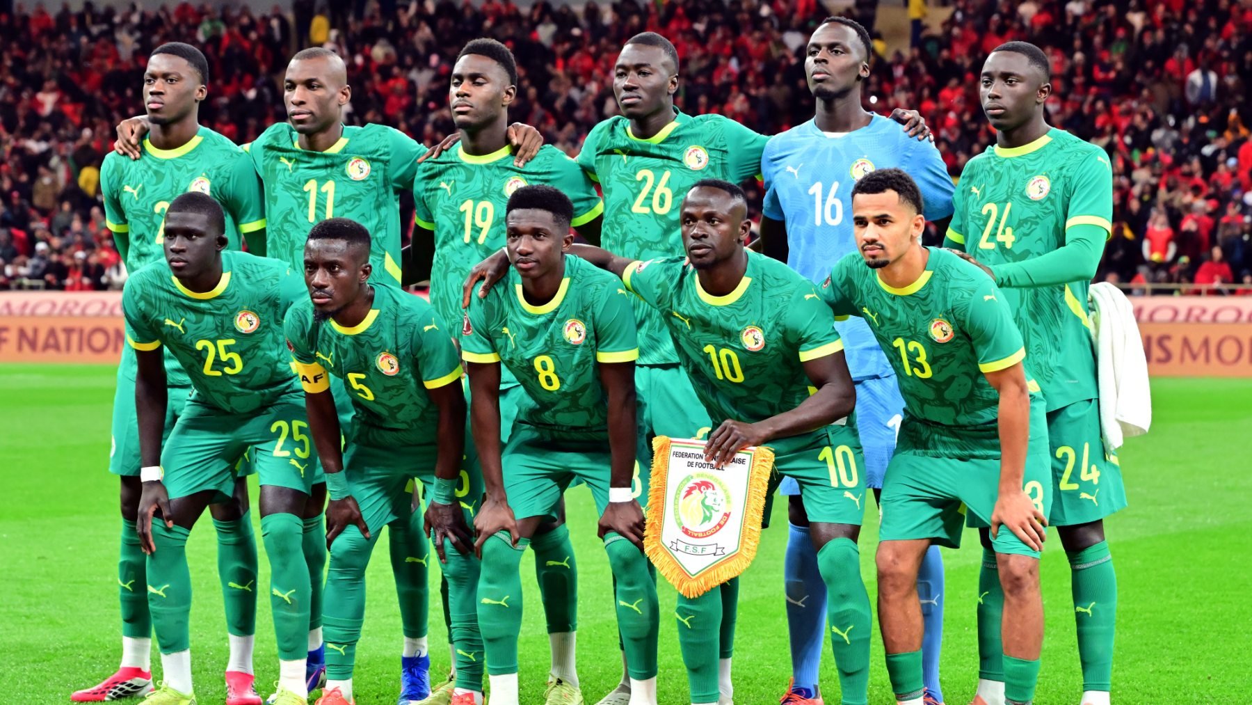 La alineación de Senegal en la final de la Copa África. (EFE)