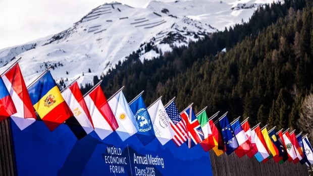 Banderas de algunos de los pa&iacute;ses participantes en la cumbre internacional. (Foto: Foro Econ&oacute;mico Mundial).