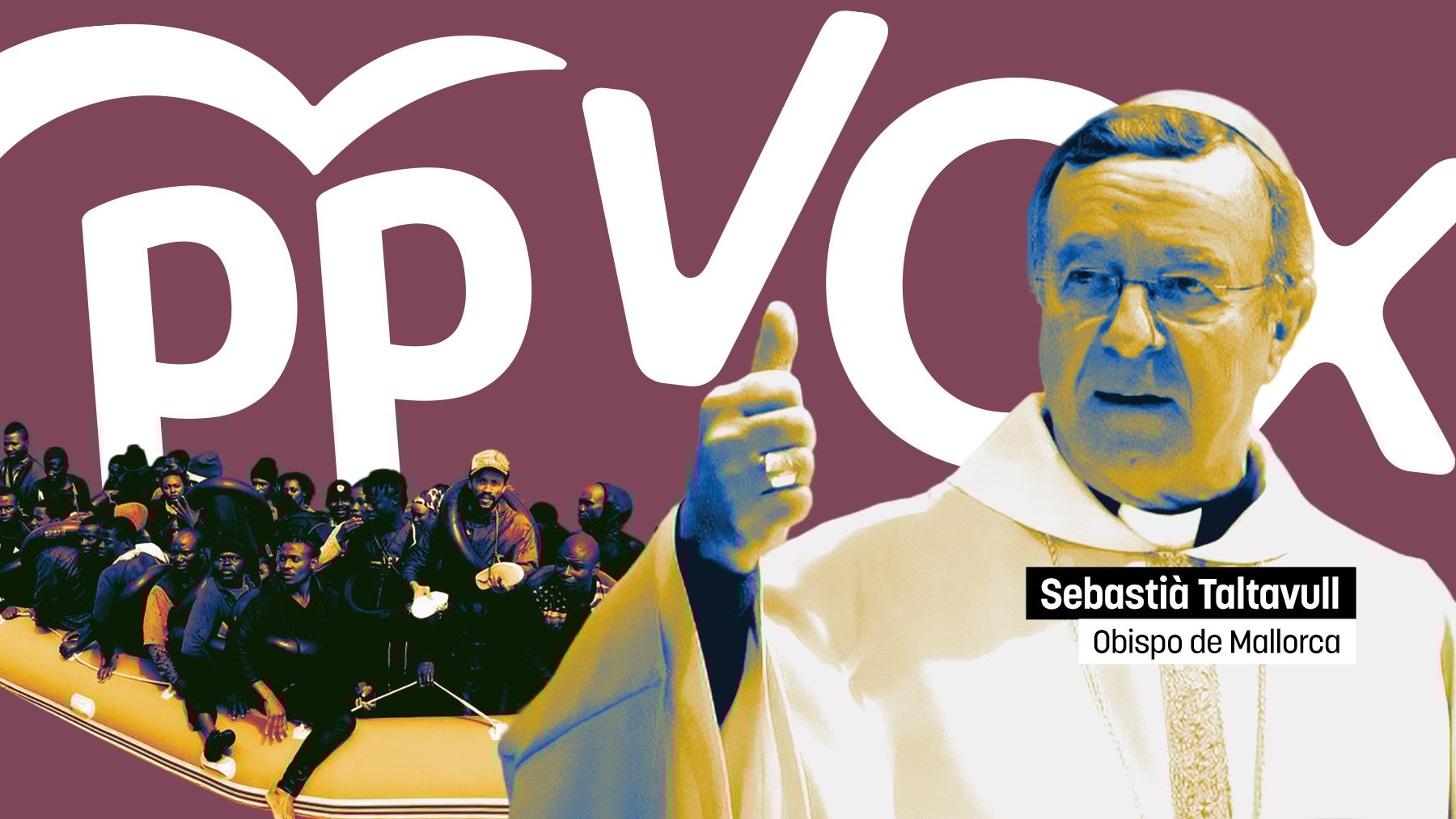 El obispo de Mallorca a la gresca con PP y Vox por no ceder un convento para acoger a inmigrantes ilegales