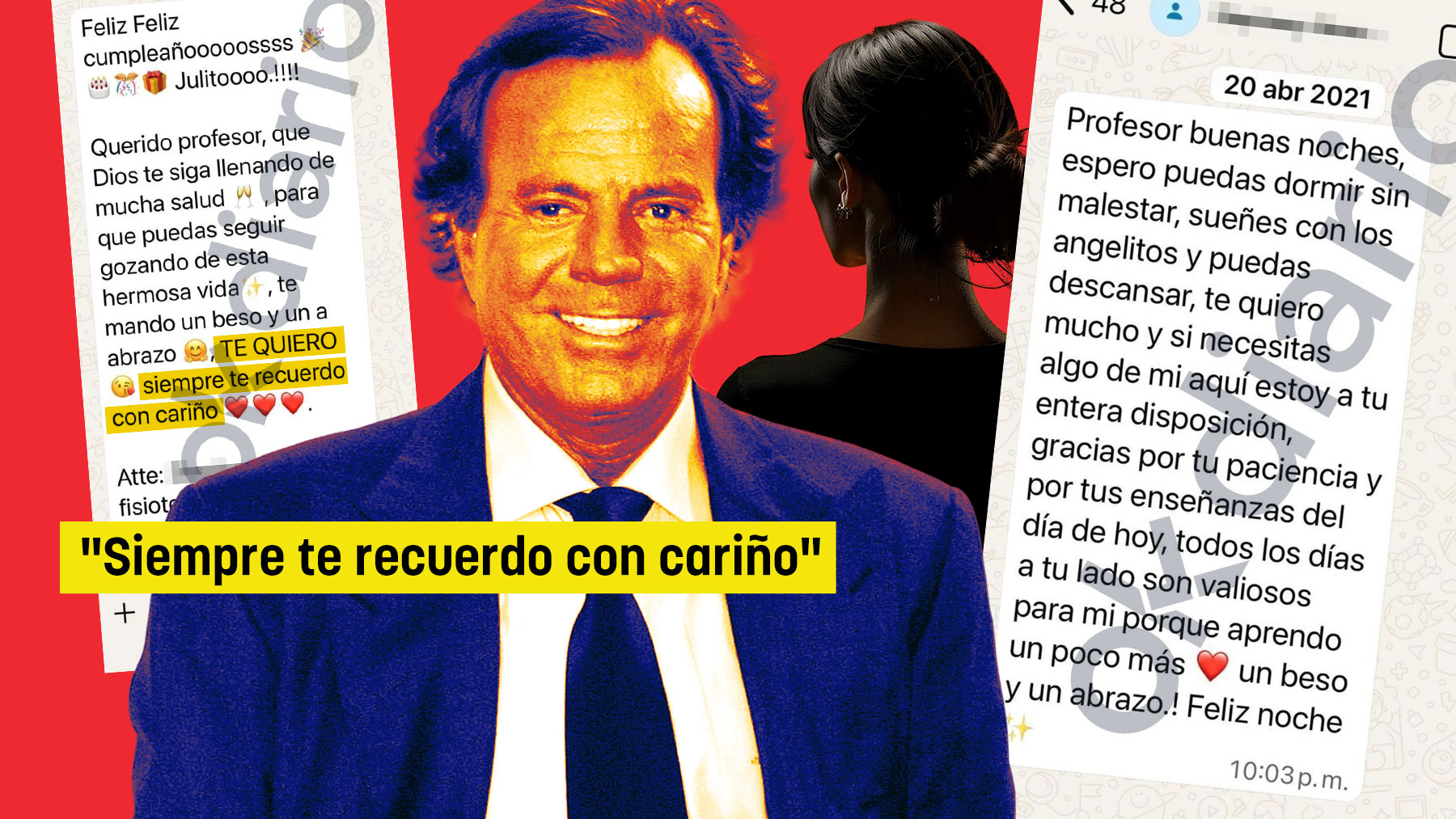 Los whatsapps de la ex empleada de Julio Iglesias que contradicen su denuncia: Siempre te recuerdo con cariño