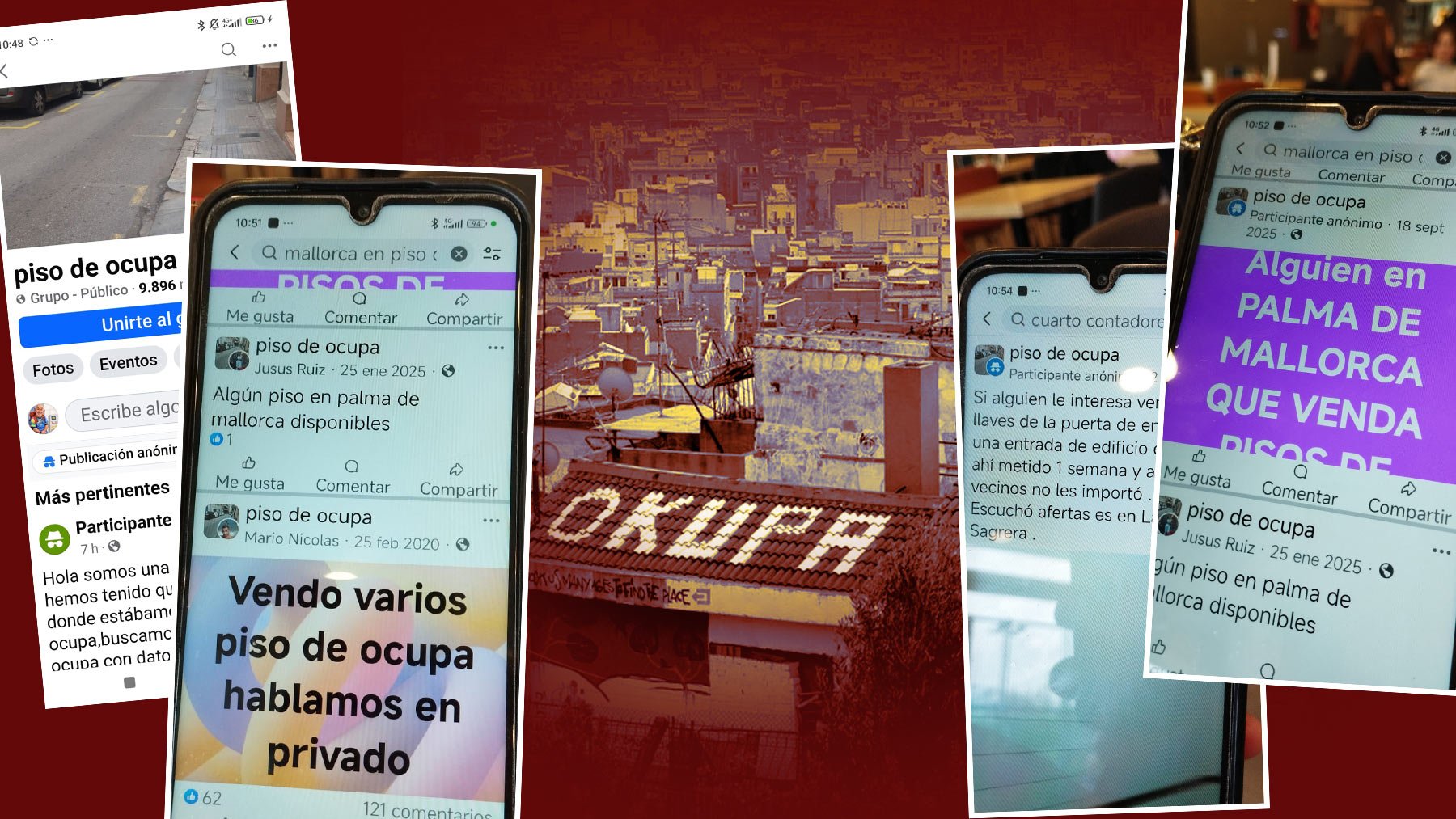 Mafias de okupación se anuncian en redes avisando de pisos vacíos por toda Baleares