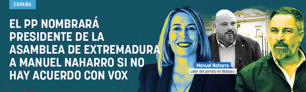 El PP nombrará presidente de la Asamblea de Extremadura a Manuel Naharro si no hay acuerdo con Vox