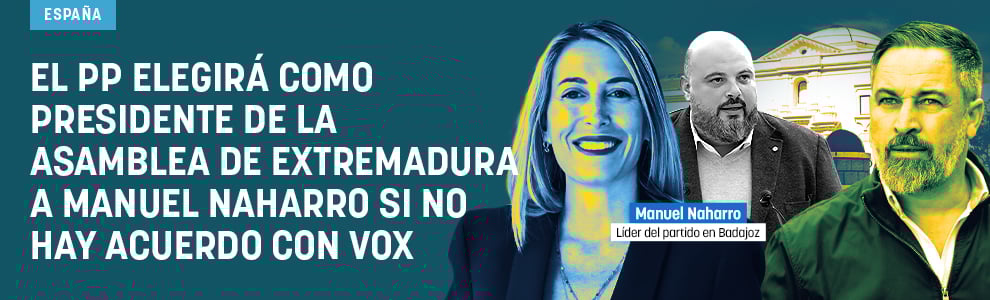El PP elegirá como presidente de la Asamblea de Extremadura a Manuel Naharro si no hay acuerdo con Vox