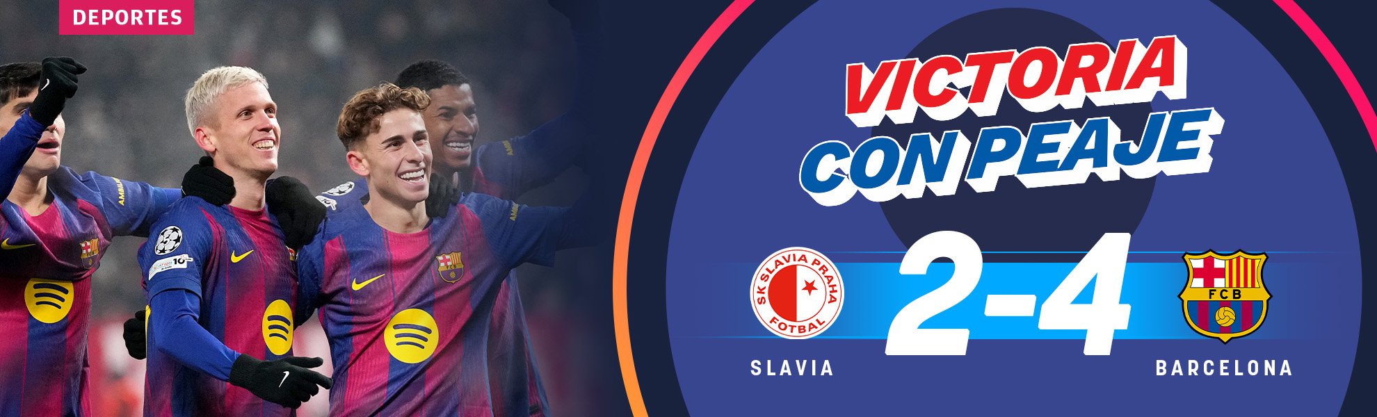 Sufrida victoria del Barcelona contra el Slavia de Praga con un duro peaje