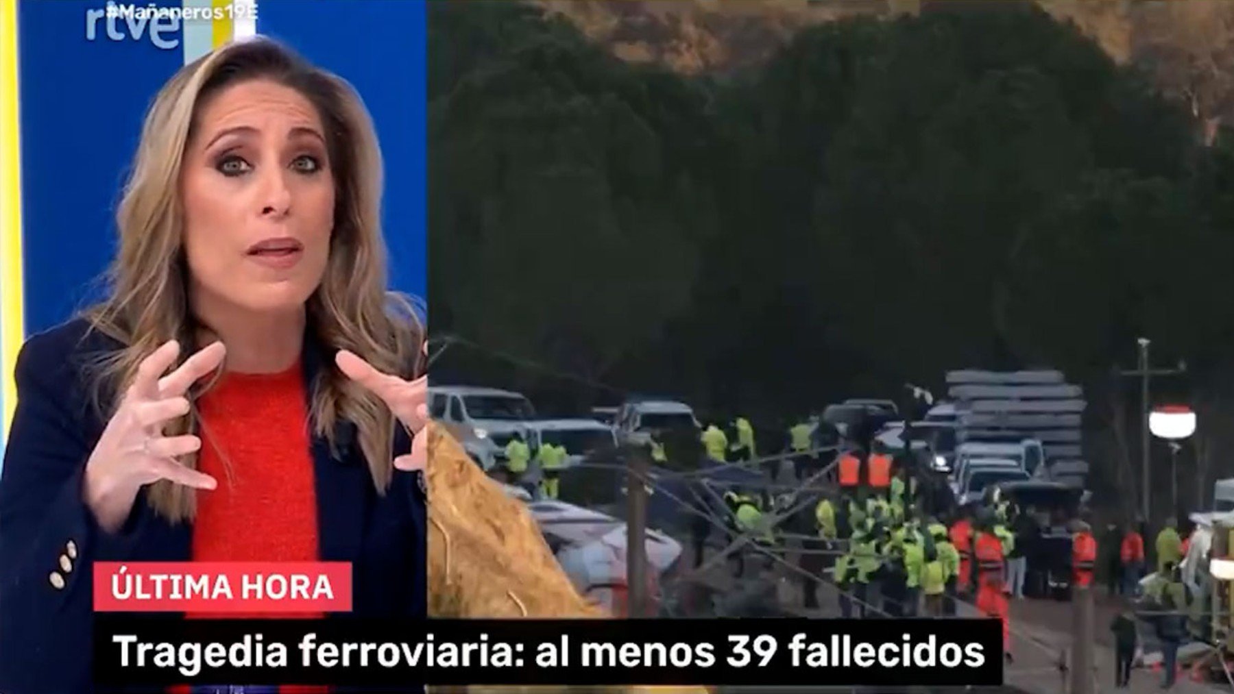 Una tertuliana de Mañaneros en TVE delira: Las ruedas del tren son una especie de cuadrado