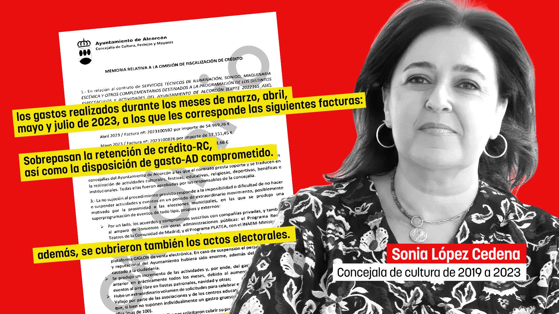 Vox denuncia que una concejalía de Alcorcón usó dinero público para cubrir actos electorales del PSOE