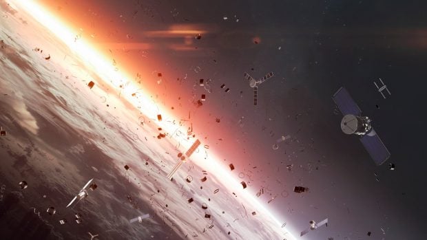 basura espacial rastrear