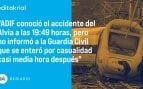 ¿Cuántas vidas podrían haberse salvado en el Alvia si ADIF hubiera informado a la Guardia Civil?