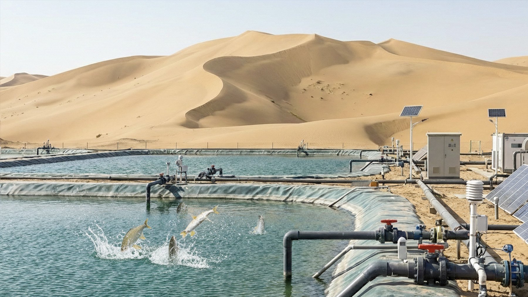China desafía las leyes naturales y lograr criar peces y mejillones en uno de los peores desiertos del planeta