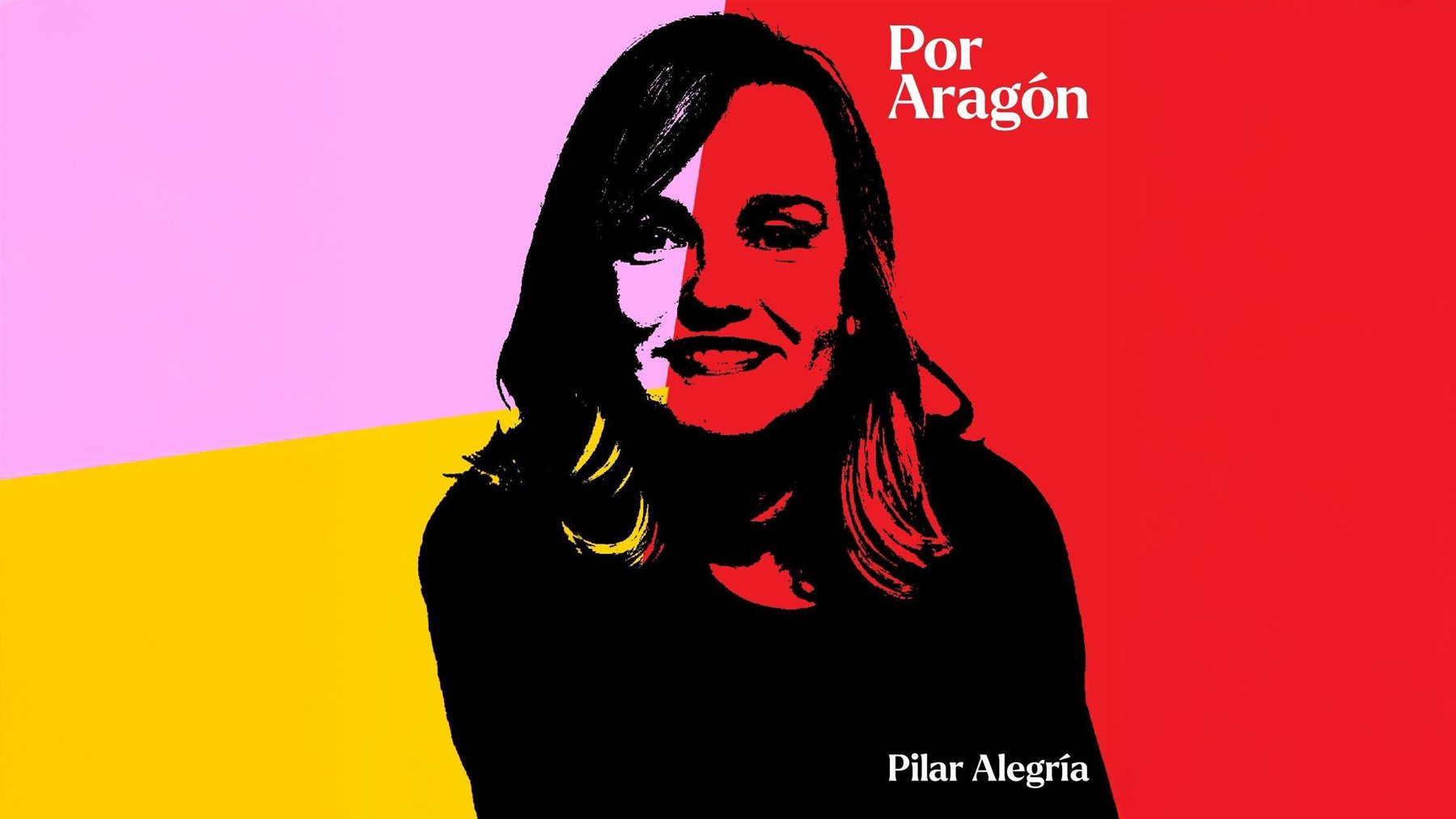 Pilar Alegría se cree Obama: transforma su imagen en la campaña en Aragón y oculta el logo del PSOE