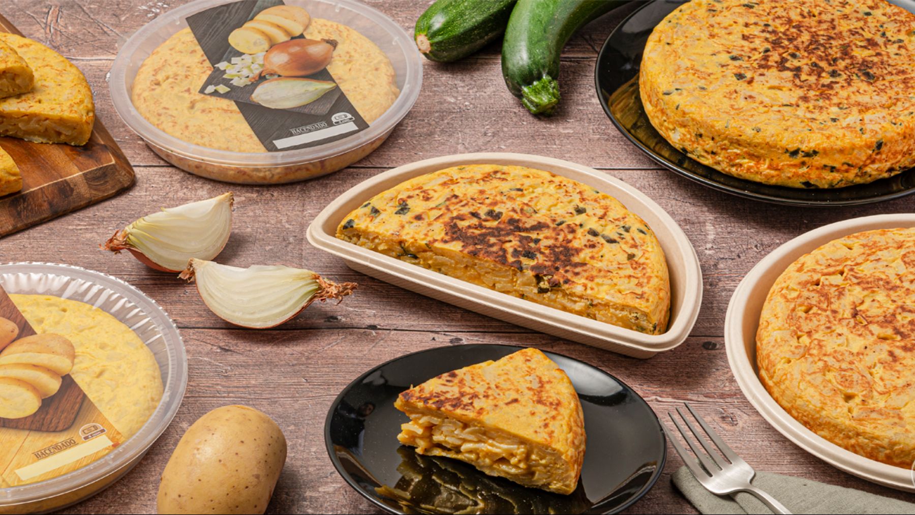 Surtido de tortillas de patata de Mercadona.