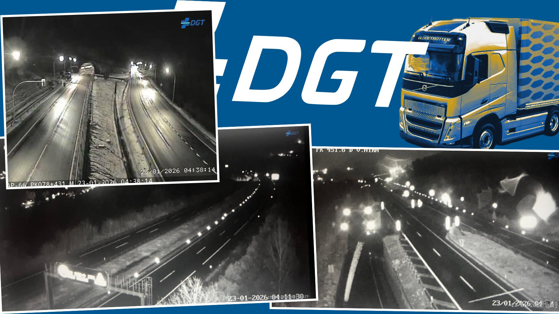 La DGT paraliza 10 horas todos los camiones y suministros al norte del país aunque no cae una gota de nieve