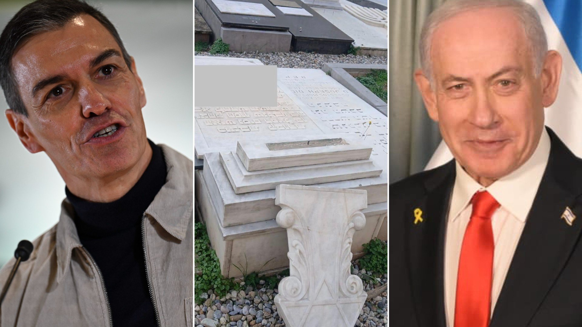 Israel exige medidas inmediatas a Sánchez por el ataque antisemita al cementerio judío de Barcelona