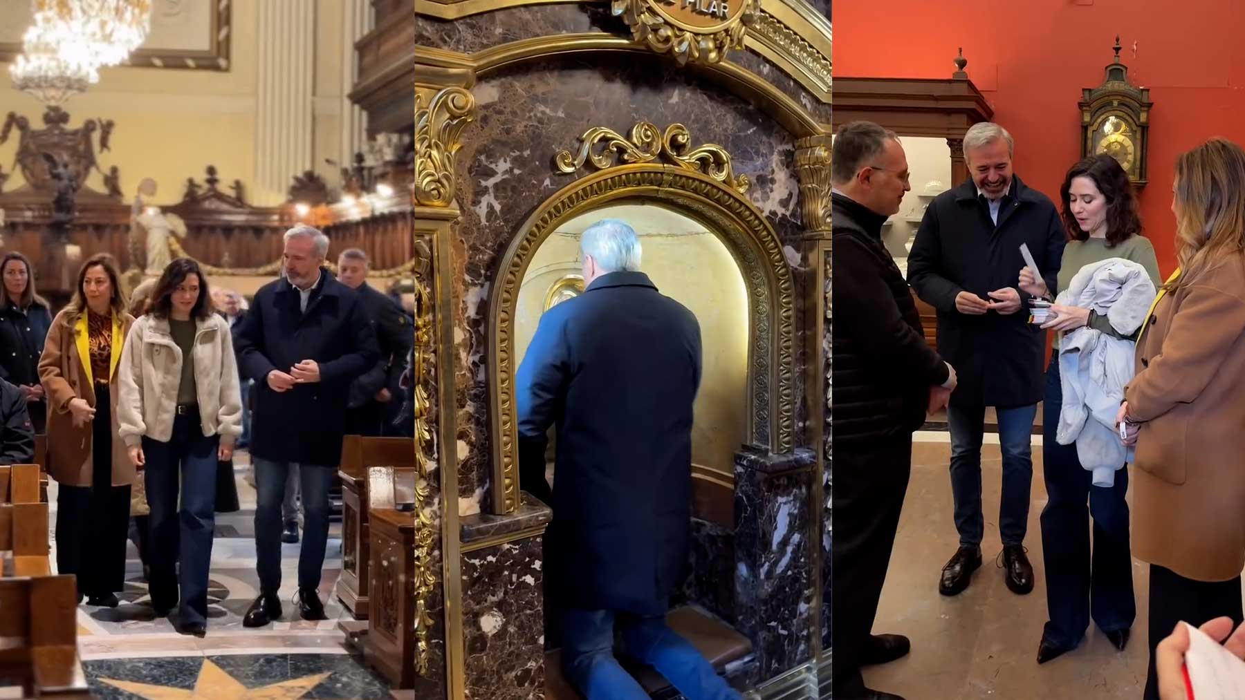 La Basílica del Pilar no da permiso a Vox para fotografiarse dentro como hizo Azcón con Ayuso