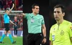 Los árbitros españoles Alberola Rojas, Martínez Munuera y De Burgos Bengoetxea.