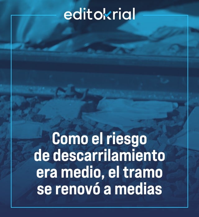 Como el riesgo de descarrilamiento era medio, el tramo se renovó a medias