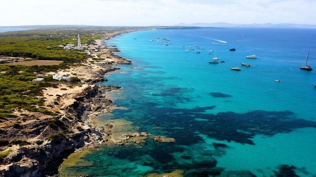 Playa de Ses Platjetes, en Formentera (Baleares).
