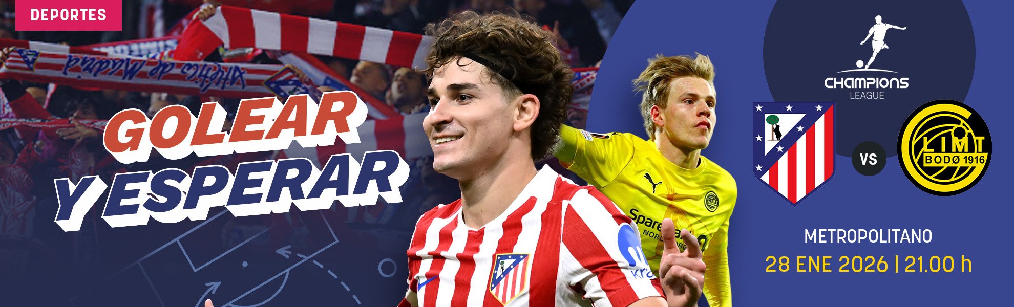 Atlético-Bodo: golear y esperar