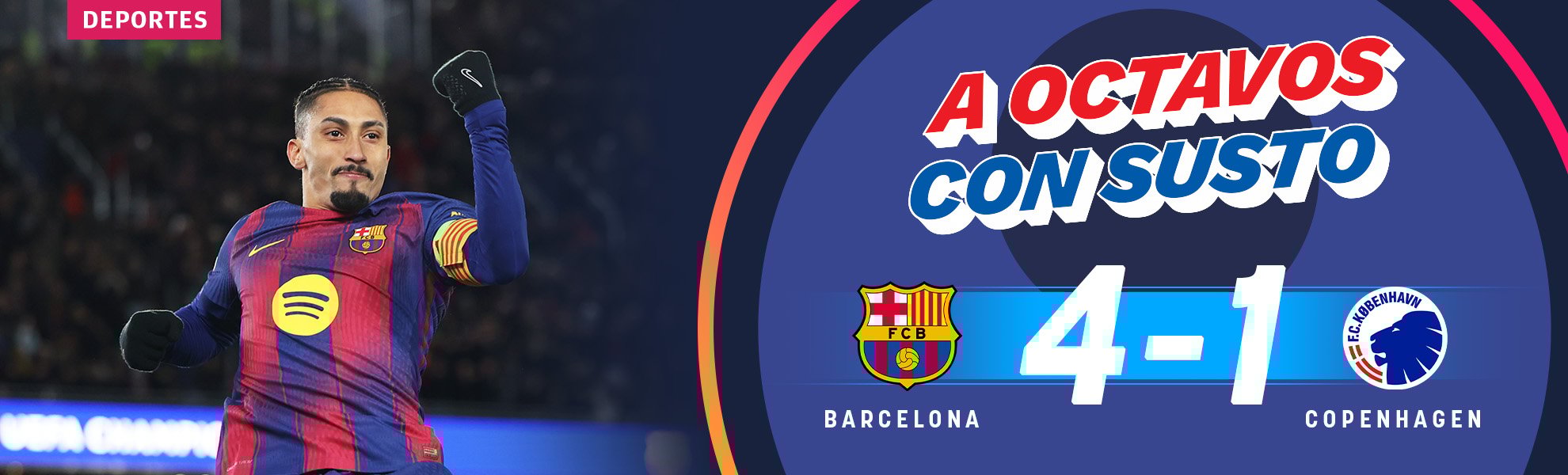 El Barcelona se sacude el susto de Champions y se mete directo a octavos