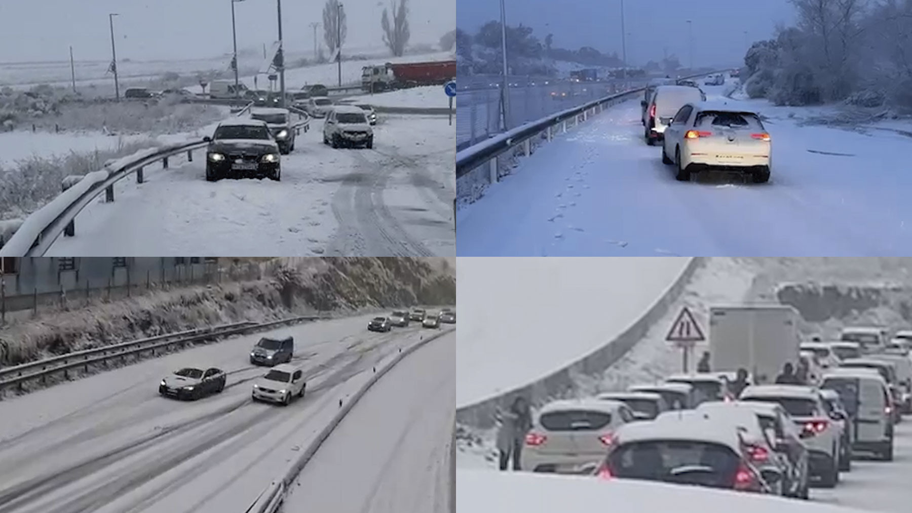 Los vídeos más impactantes de la tormenta de nieve que ha paralizado Madrid