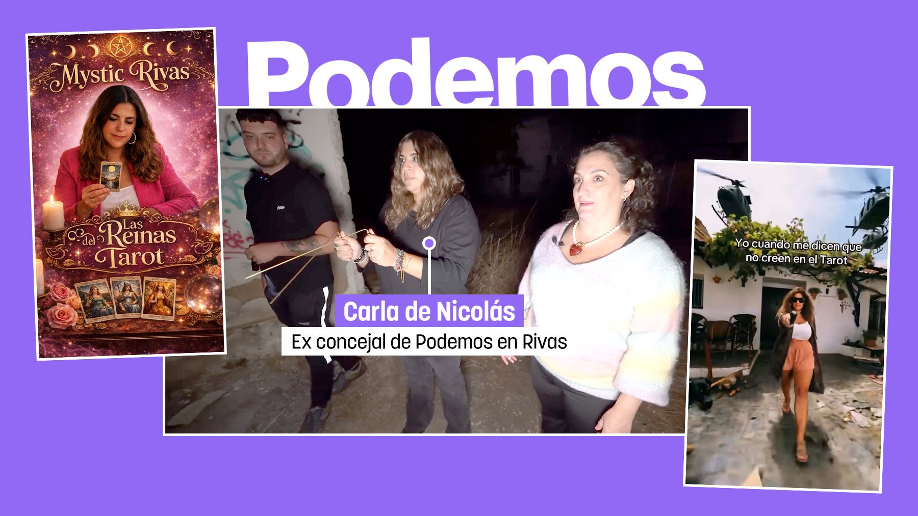 Carla de Nicolás, de concejal de Podemos en Rivas a becaria tarotista: Siento las presencias